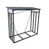STOJAK METALOWY Z DASZKIEM NA DREWNO OPAŁOWE 185 cm x 70 cm x 185 cm *6332
