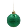 SET OF 6 BAUBLES 6 CM RED/GREEN/WHITE