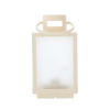 Vianočný lampión 11 x 11 x 20,5 CM S LED VLOŽKOU S 3D EFEKTOM BIELY *2546