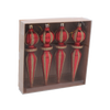 SET 4 DECORAȚIUNI DE BRAD LUNGI 16 CM MIX DE CULORI *5355