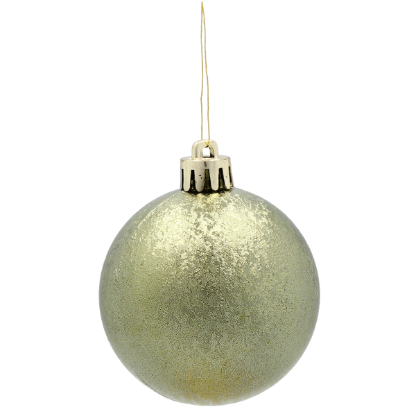 SET OF 30 BAUBLES 6 CM OLIVE/COPPER/GRAPHITE