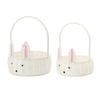 BASKET ROUND DIAMETER 20 CM WHITE RABBIT