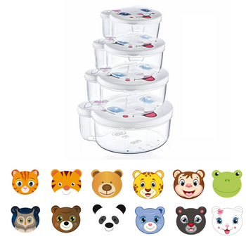 Set de 4 recipiente mix de animale *5180