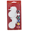 SET DE 6 ORNAMENTE DE Crăciun 10 CM PENTRU ÎNDEPĂRTARE "FA -L TU" CU 6 CULORI ȘI PENSUL MIX 6 MODELE *8969