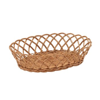 KOSZYK RATTANOWY OWALNY M 27 x 21 x 7 CM NATURALNY *6249