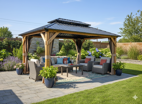 ALTANA OGRODOWA 300 x 365 x 278,3 CM DREWNIANA