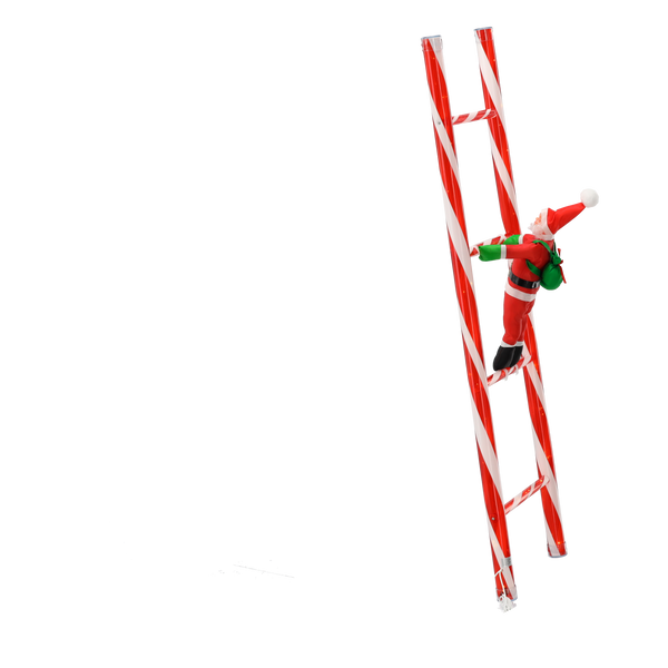 SANTA CLAUS CLIMBING THE LADDER 121 CM