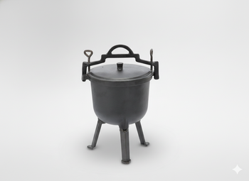 KOCIOŁEK MYŚLIWSKI ŻELIWNY 8L 27,5 X 21 CM