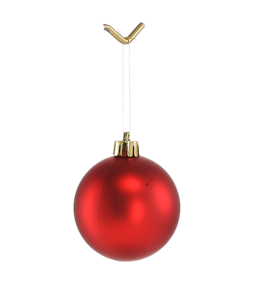 SET OF 12 BAUBLES 6 CM RED/GOLD/SILVER