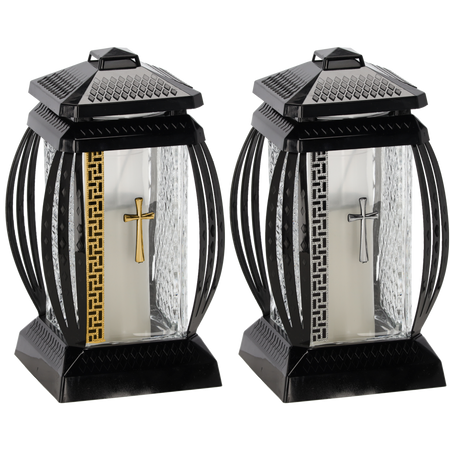ZNICZ 28CM/45H PRIMA VERA CEKIN KRZYŻ ZŁOTY/SREBRNY OPAK=4SZT*5504