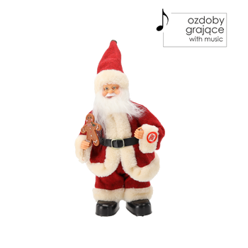 MIKOŁAJ Z PIERNIKIEM – TAŃCZĄCY Z MELODIĄ 30 CM *3481