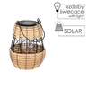SOLAR LANTERN METAL - BLACK-BEIGE 23 CM