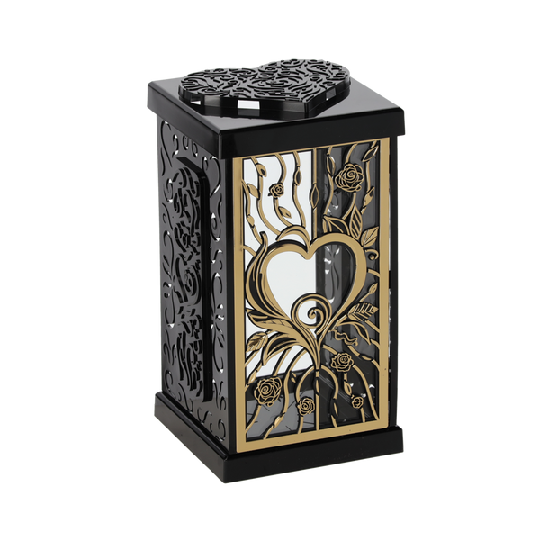 LANTERNĂ 30CM GRACJA RĂDĂCINĂ MARE SRECE NEGRU ARGINTIU/URIU PACHET=4BUC*8354