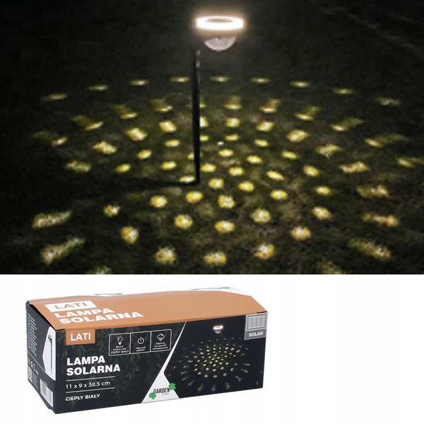 SOLÁRNA LAMPY 11 x 9 x 38,5 CM LATI LED TEPLÁ BIELA *3705