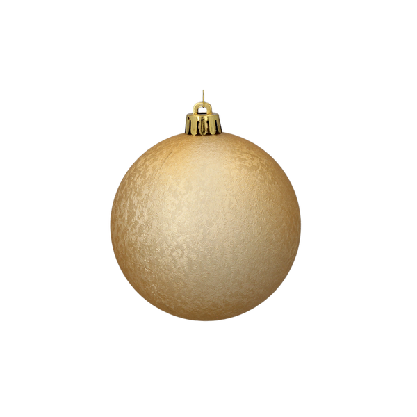 SET OF 4 BAUBLES 8 CM RED/GOLD/SILVER