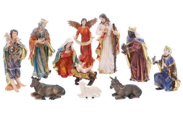 CHRISTMAS FIGURES SET 11 PCS. to 46 CM polyresin