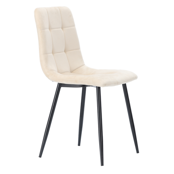 KRZESŁO NOWOCZESNE WELUROWE BEŻOWE *2950