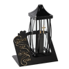 ZNICZ 39CM GRACJA DUŻA BLACHA DUŻA + LED CZARNO ZŁOTY/SREBRNY OPAK=2SZT*7630