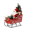 CHRISTMAS FIGURE - SANTA CLAUS IN SLEIGH WITH TREE - LED + MELODY