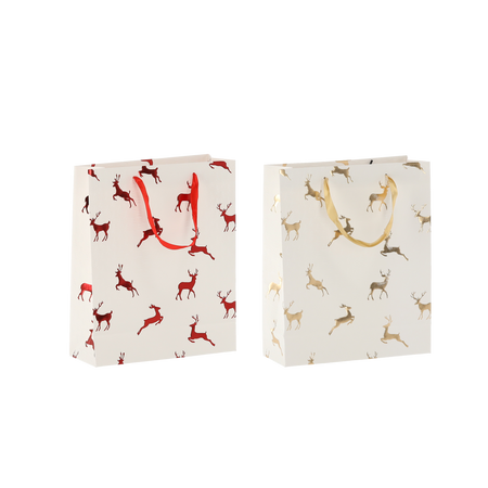 TOREBKA OKAZYJNA BOŻONAR. "RENIFERY" 26 x 32 x 10 CM opak=12szt  *0535