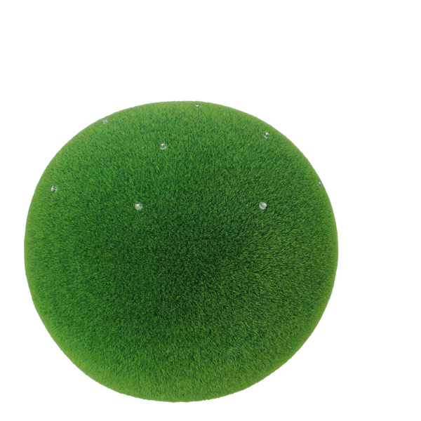 GARDEN FIGURINE – GREEN SPHERE 29,5 X 29,5 X 24,5 CM LED
