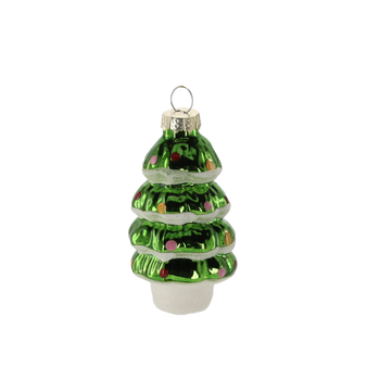 GLASS ORNAMENT H:8CM