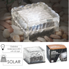 SOLÁRNÍ SVÍTLENÍ 7 x 7 x 5 CM SKLENĚNÝ KOSTKA LED STUDENÁ BÍLÁ *3699