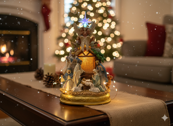 CHRISTMAS MUSIC BOX LED NATIVITY SCENE