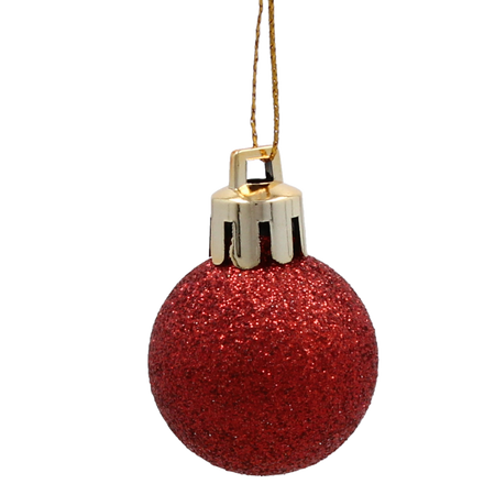 SET OF 33 CHRISTMAS BAUBLES RED, SILVER, GOLD