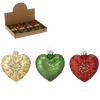 GLASS ORNAMENT HEART DIA 8CM 