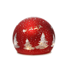 GLASS LED RED SPHERE 10 CM