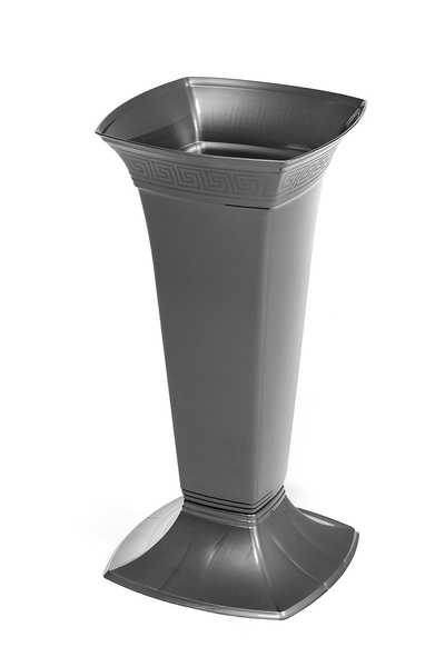 TALL VASE ETNA GRAPHITE METALLIC 38CM