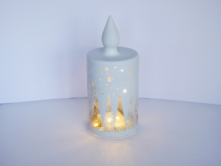 LANTERN LED - CANDLE WHITE 7,5 X 17 cm