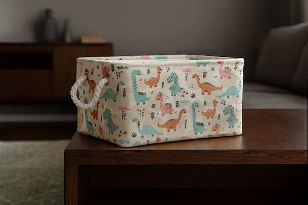 RECTANGULAR BASKET DINOSAURS SIZE M