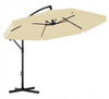 GARDEN UMBRELLA 3 M BEIGE "BANANA" WITH COVER