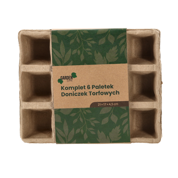 KPL. 6 PALETEK DONICZEK TORFOWYCH 21 x 17 x 4,5 CM
