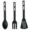 SET OF 3 PCS KITCHEN UTENSILS FORK + SPOON + SPATULA