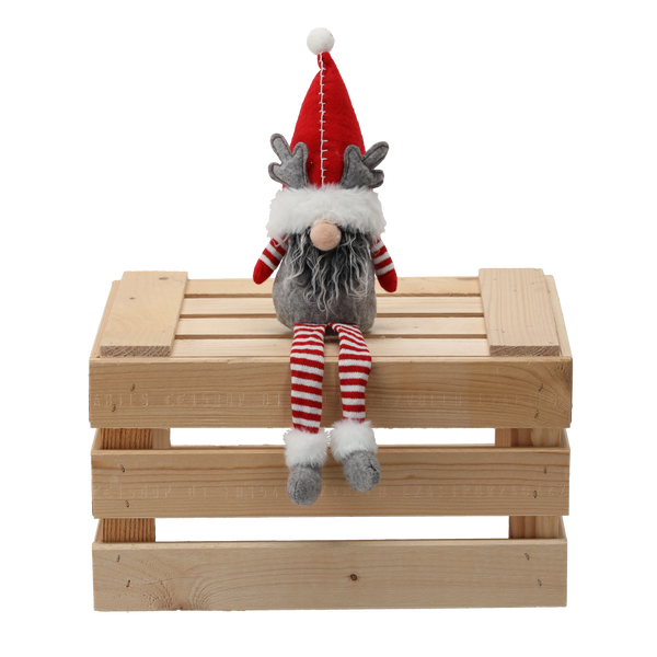 CHRISTMAS GNOME SITTING 25 + 18 CM WITH HANGING LEGS