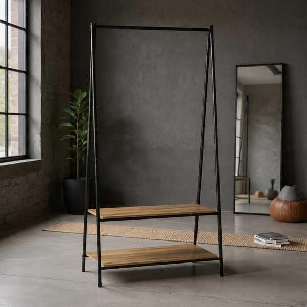 WIESZAK STOJĄCY Z 2 PÓŁKAMI 80 x 40 x 160 CM *1166