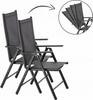 FOLDING GARDEN CHAIR ALUMINIUM 66 x 56 x 107 CM GREY