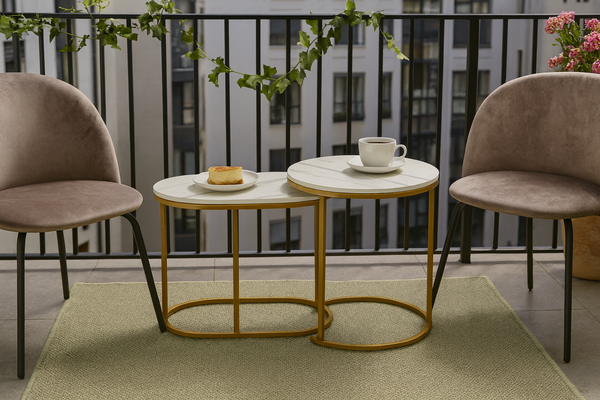 MESA DE CAFEA DIN MARMUR CIRCULARĂ + OVALĂ *1466