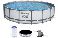 RÁMOVÝ BAZÉN 5,49 X 1,22 M (BAZÉN, FILTRAČNÍ PUMPA, SCHŮDKY, KRYT)