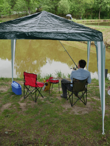 PAVILION GARDEN TENT GREEN 2.5 X 2.5 M 18/18/18mm *5767