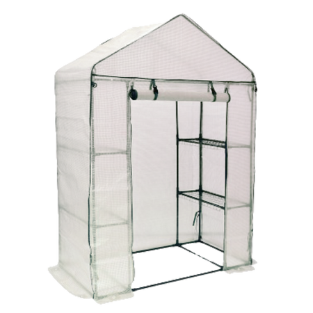 Garden Greenhouse with Shelves White 140 x 73 x 200 CM