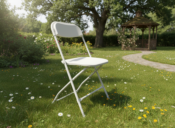 KRZESŁO CATERINGOWE SKŁADANE 49,5 x 45 x 81 CM BIAŁE
