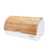 CHLEBAK SABROSO - EMALIOVANÝ S BAMBUSOVÝM POKRYVOM 38 x 25 x 18 CM BIELY