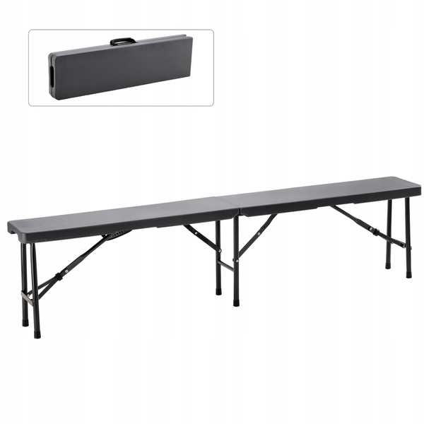 SKLADACIA TURISTICKÁ LAVICA 180 x 25 x 43 CM ŠEDÁ *0971