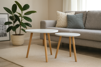 NESTING TABLE SET OF TWO MDF+PINE