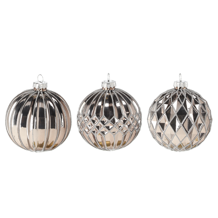 GLASS ORNAMENT BALL DIA 8CM