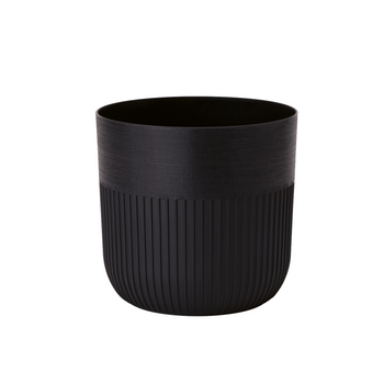 KVETINÁČ LUCA 140MM HLBOKÝ ČIERNY *5663*